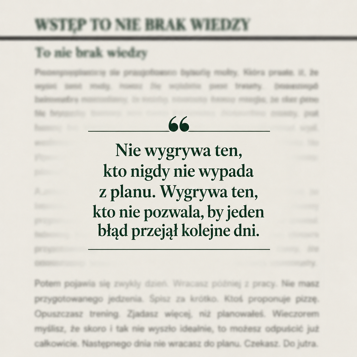 Nie zaczynaj od poniedziałku