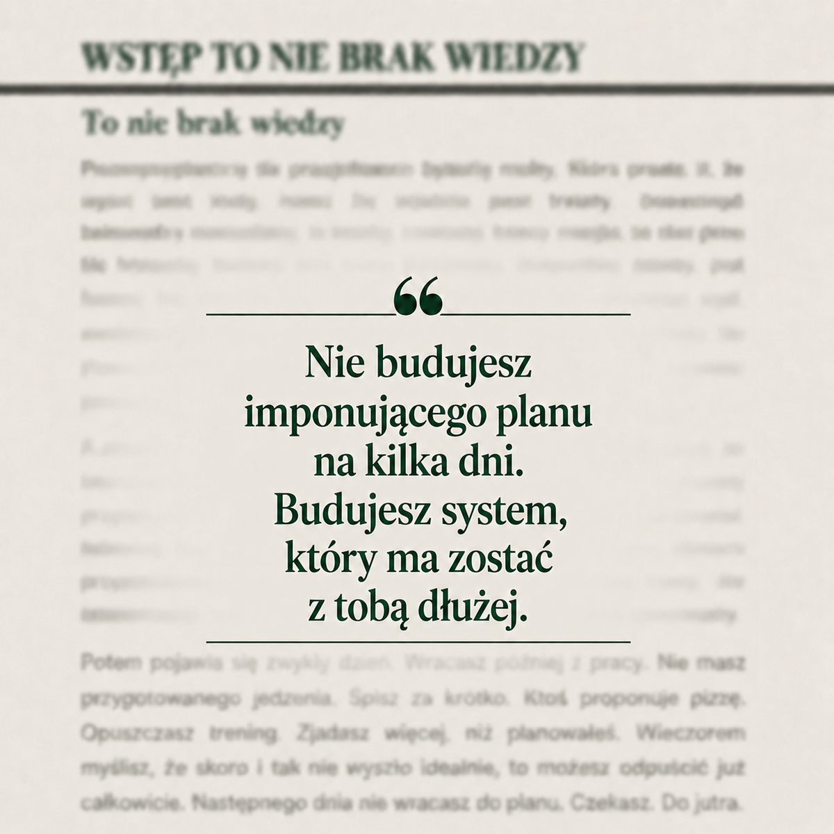 Nie zaczynaj od poniedziałku
